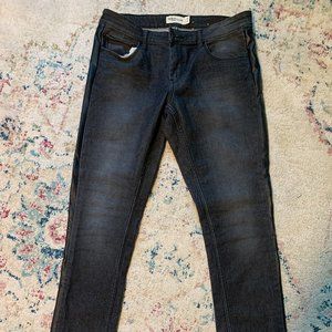 Black Janina Jeans with Leather